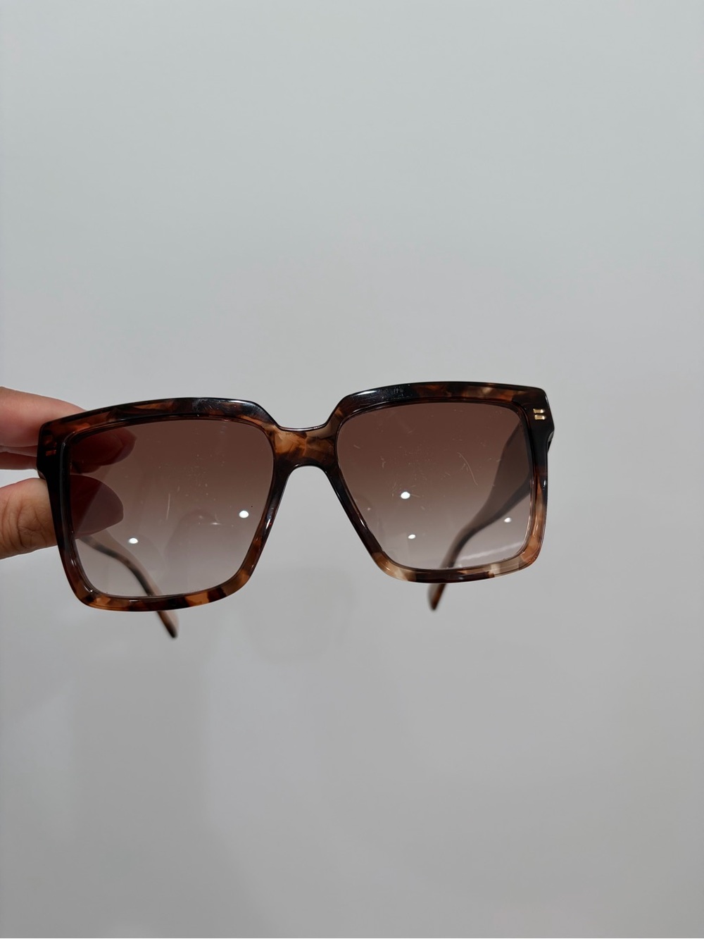 Authentic Prada Tortoiseshell Square Sunglasses with Brown Gradient Lenses